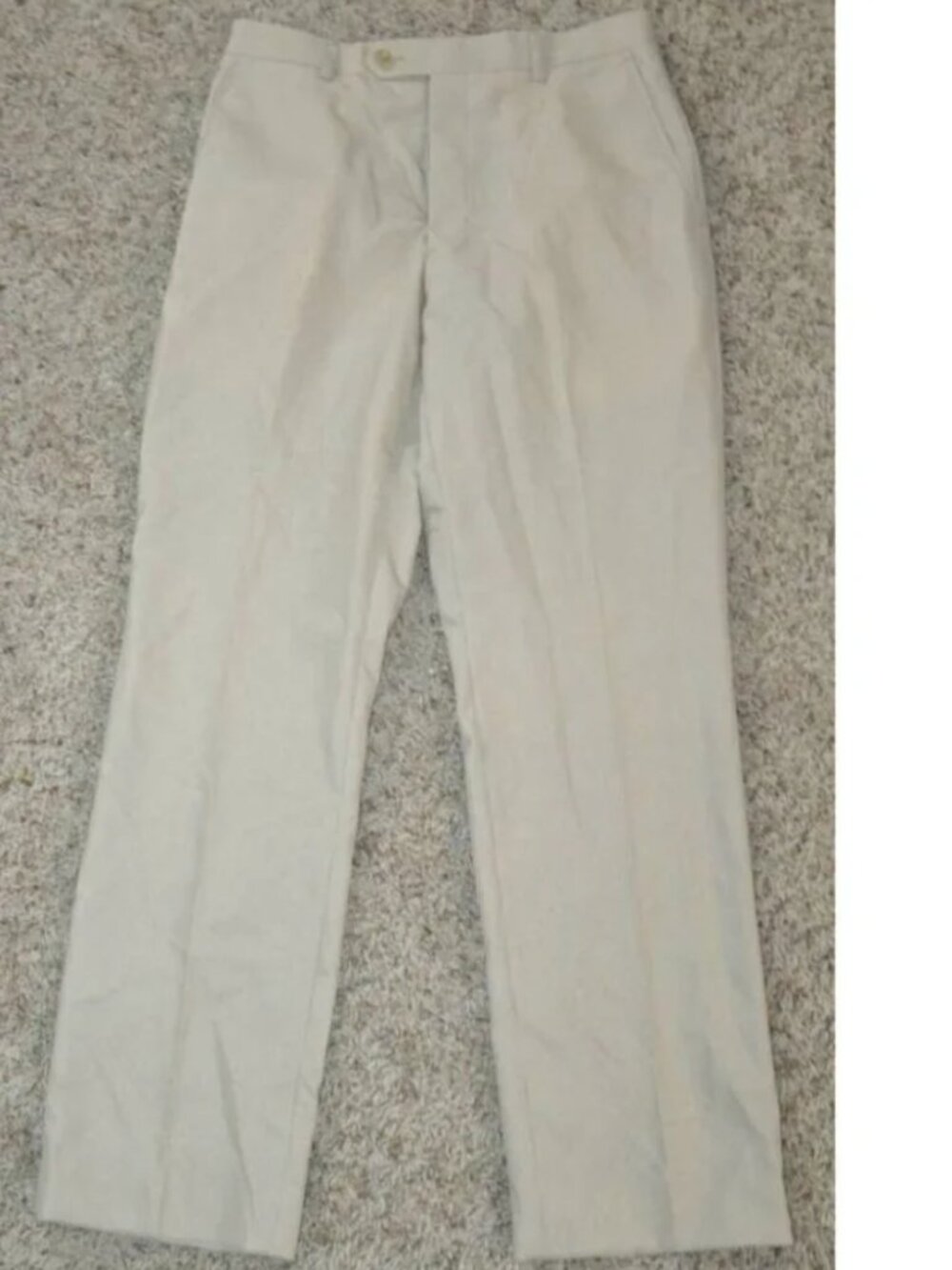 Axcess Dress Pants Mens 42x30 Tan Striped Flat Front Relaxed Casual